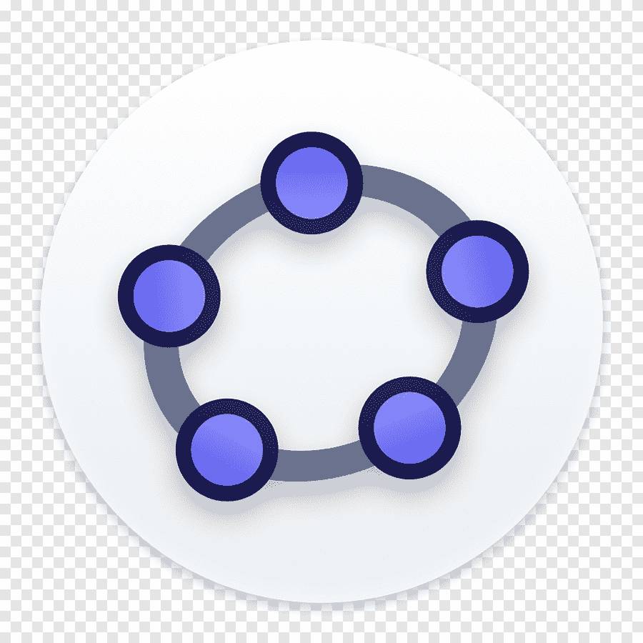 Clay OS 6 A macOS Icon, GeoGebra, round purple and white icon, png | PNGEgg